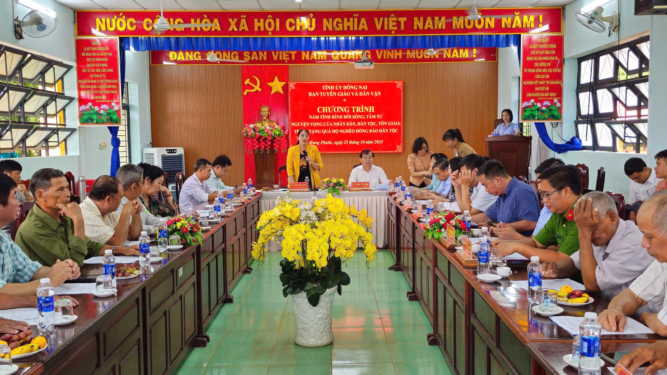Ban Tuyên giáo và Dân vận Tỉnh ủy Đồng Nai thăm, làm việc tại xã biên giới Hưng Phước